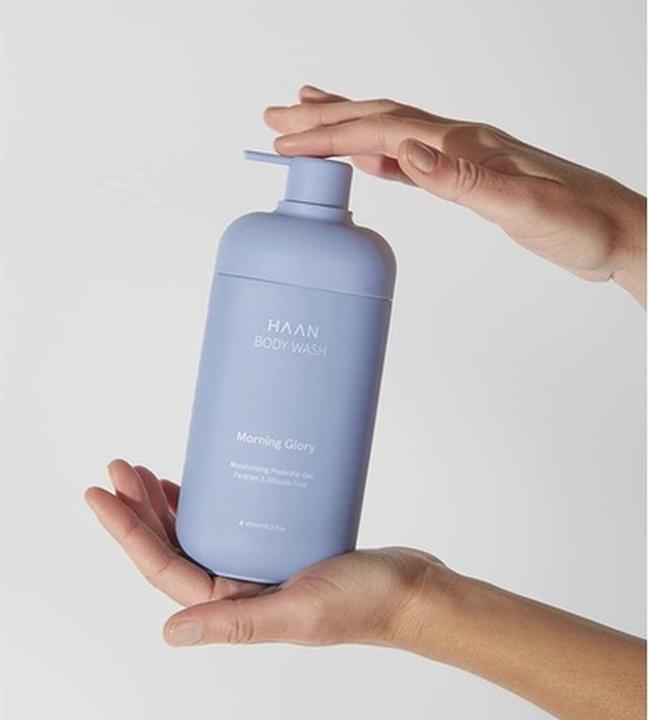 Actual product image Haan Body Wash 450ml Morning Glory Scent - Reusable and Rechargeable - Vegan and Cruelty-Free (450 ml)