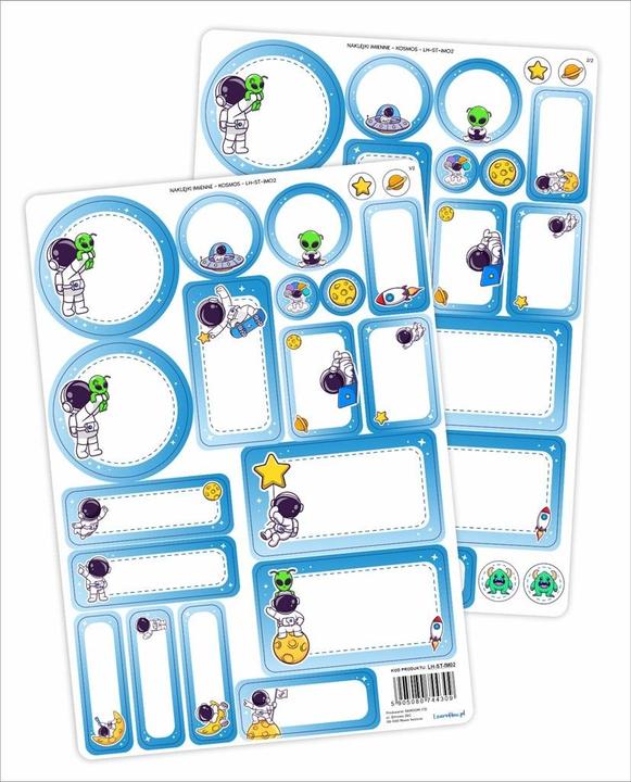 Produktbild LearnHow Namensaufkleber - Space 44 Stk