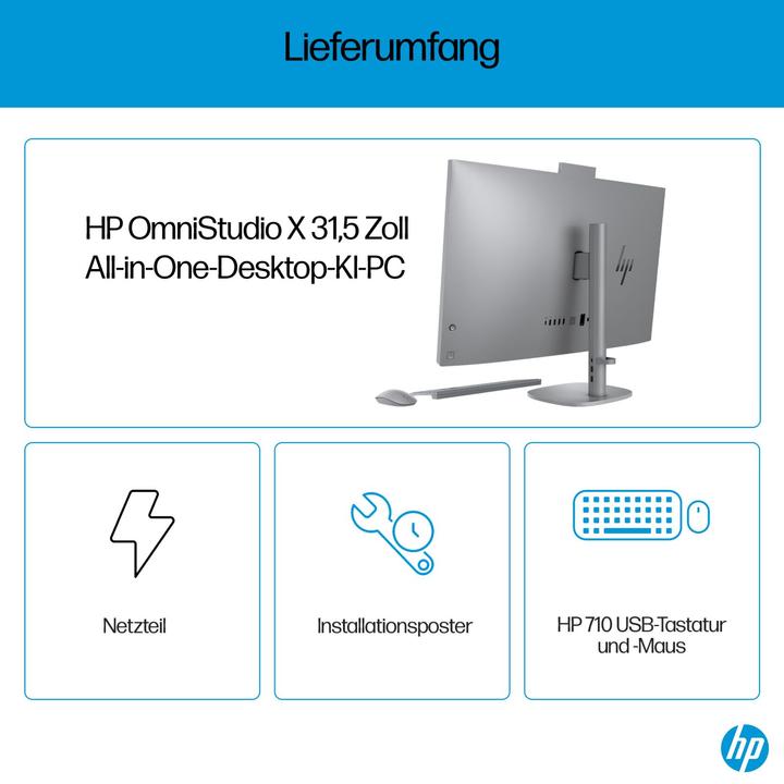 Produktbild HP OmniStudio X 32" UHD IPS All-in-One Ultra 7-155H 16GB/1TB SSD Win11 32-c0473ng (1000 GB, 16 GB, Intel Core Ultra 7 155H, Intel Arc Graphics)