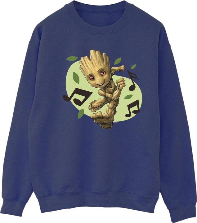 Actual product image Womens/Ladies Guardians Of The Galaxy Groot Musical Notes Sweatshirt (L)
