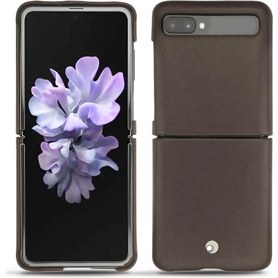 Noreve Lederschutzhülle (Samsung Galaxy Z Flip), Smartphone Hülle, Grau