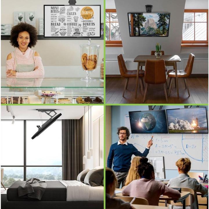 Image du produit Techly Support TV pivotant motorisé pour plafond (Plafond, 35 kg, 32" - 70")