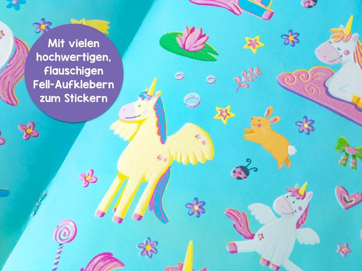Produktbild Mein flauschiges Stickerheft – Einhörner (400 Sticker)