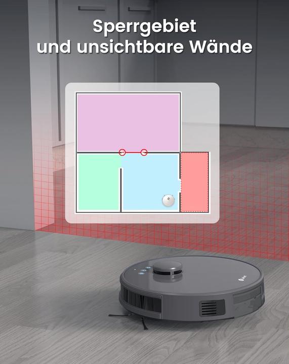 Produktbild Saug-Wischroboter mit 4000Pa und Mapping-Funktion (4000 Pa, Wischtuch)