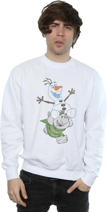 Actual product image Disney Mens Frozen Olaf And Troll Sweatshirt (5XL)
