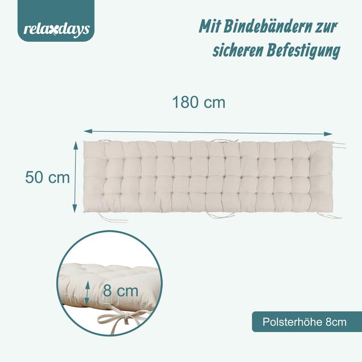 Image du produit Relaxdays coussin de banc