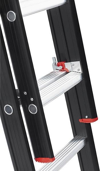 Actual product image Altrex Push-up ladder, 2 part, extendable, black, 2 x 14 rungs. (Shelf ladder, 710 cm)