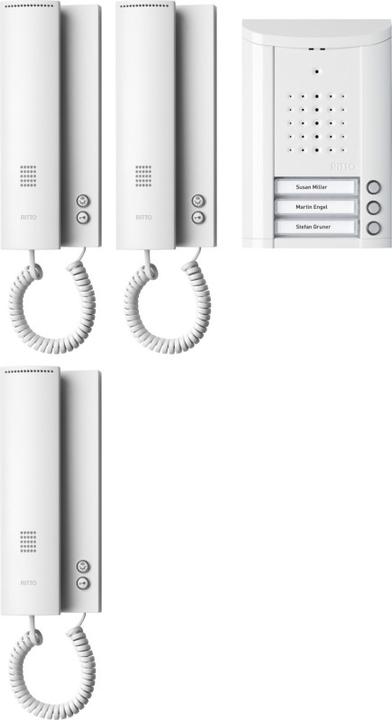 Produktbild Schneider Electric 3 Familien TürSprechanlagenSet weiss (Kabelgebunden)