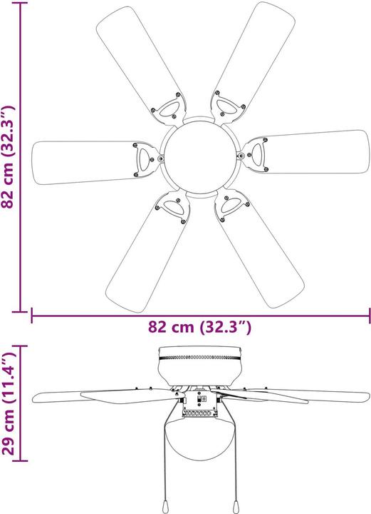 Produktbild vidaXL Deckenventilator