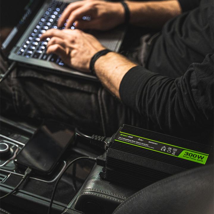 Actual product image GreenCell Car Power Inverter Converter 24V to 230V 300W/600W with USB