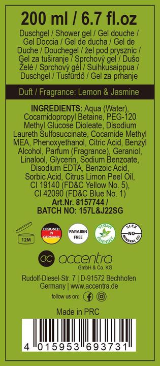 Produktbild Roost Duschgel REFRESHING SPA 8157744 Duft: Lemon & Jasmine 200ml (200 ml)