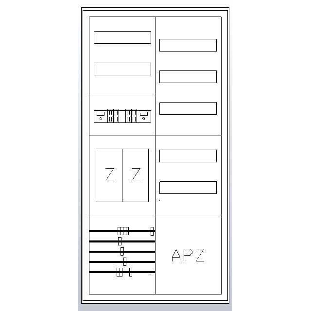 ABN, Verteilerschrank Zubehör, Zählerschrank eHZ 2Z 1V 1APZ, HS/OKK S27EA820