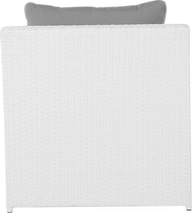 Produktbild Beliani Lounge Set Rattan weiss 6-Sitzer Auflagen grau ROMA