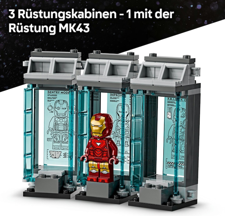 Image du produit LEGO Le laboratoire d'Iron Man : la salle des armures (76315, LEGO Super Mario)