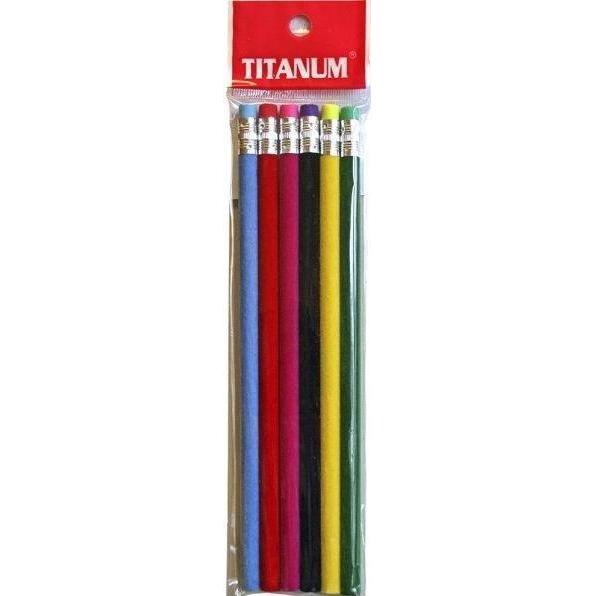Titanum, Matite, Wildlederstifte mit Radiergummi HB 6 Stück (HB, 6 x)