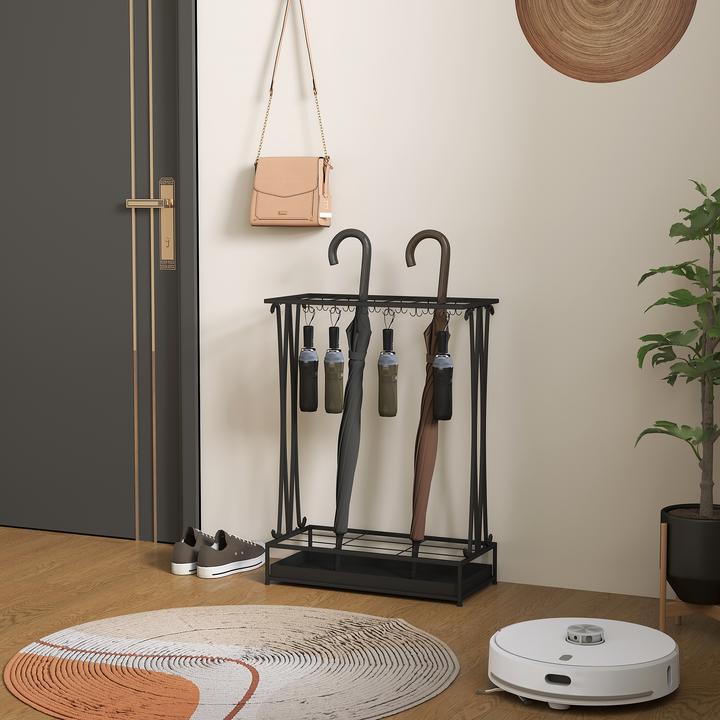 Produktbild Homcom Schirmhalter Stahl Schwarz