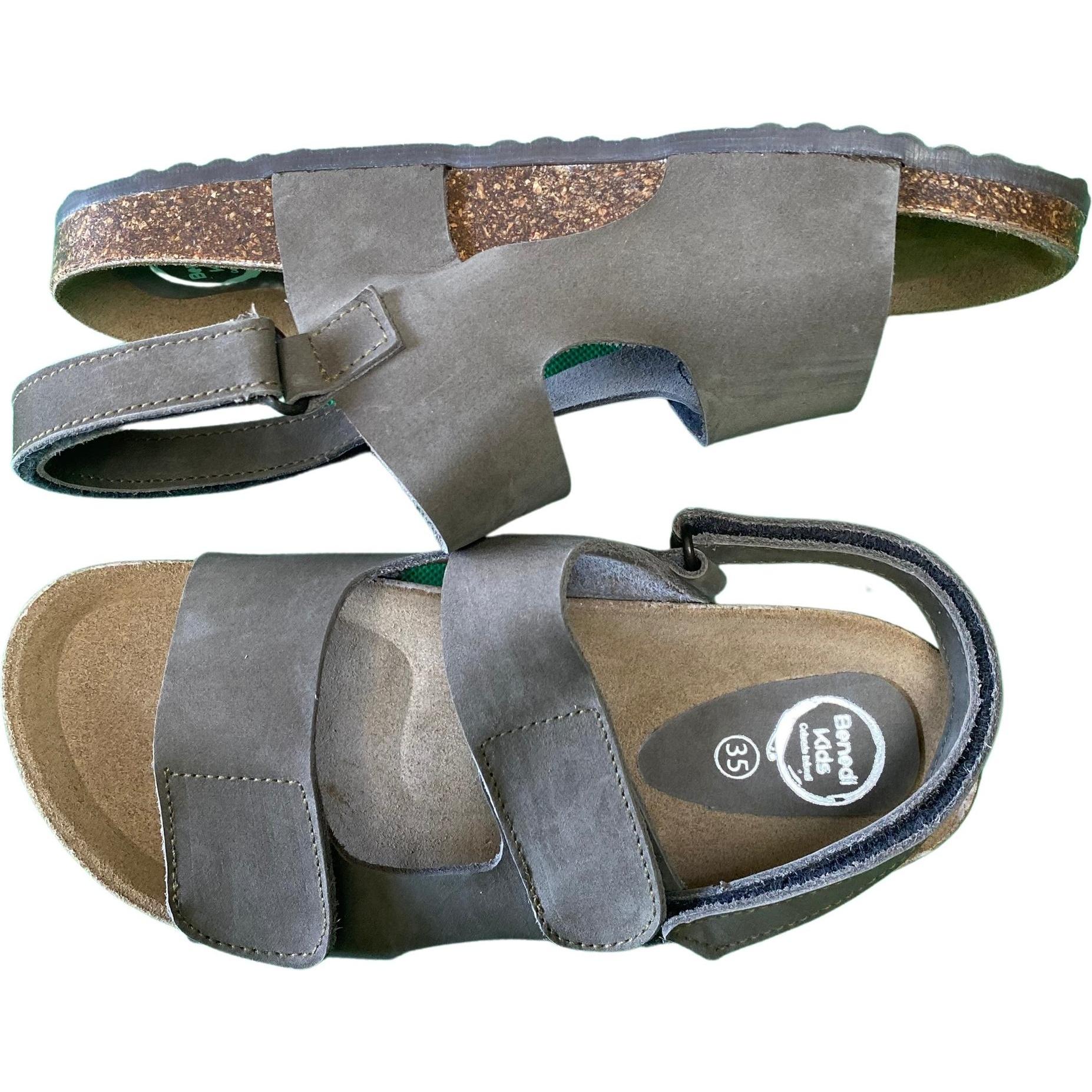 Benedi, Jungen, Sandalen, kindersandalen nobuck, Grün, (32)