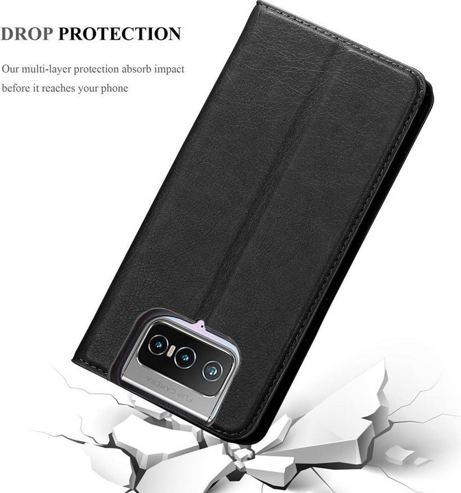 Actual product image Cadorabo Book Invisible Magnet Cover (Asus Zenfone 7)
