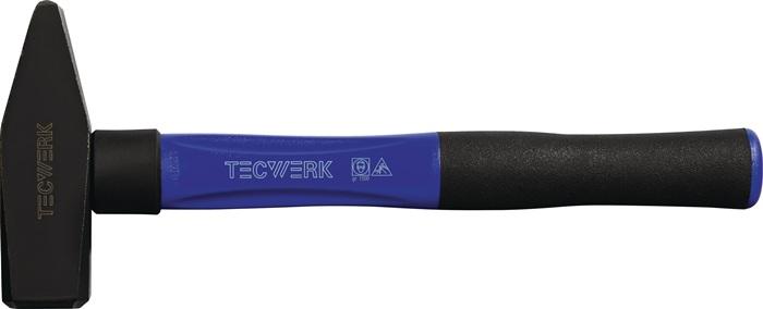 Actual product image Tecwerk Cross peen hammer 300 g handle length 300 mm 3-component handle with steel protection sleeve (300 g)