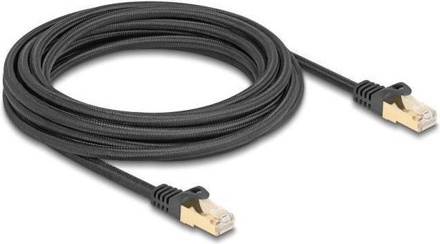 Actual product image Delock RJ45 network cable with braided sheath Cat.6A S/FTP St (S/FTP, CAT6a, 5 m)