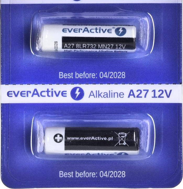 Productafbeelding Everactive 5 x Alkaline batterijen 27A 12V blisterverpakking 5 stuks. (5 Pcs., A27, 25 mAh)