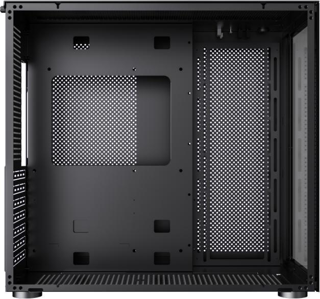 Actual product image GameMax Infinity Gaming Case w/ Glass Side & Front, ATX, Dual Chamber, No Fans inc., Mesh Panels, USB-C, Bla (ATX, mATX, Mini-ITX)