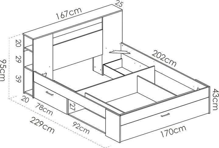 Image du produit Vente-unique Leandre (160 x 200 cm)