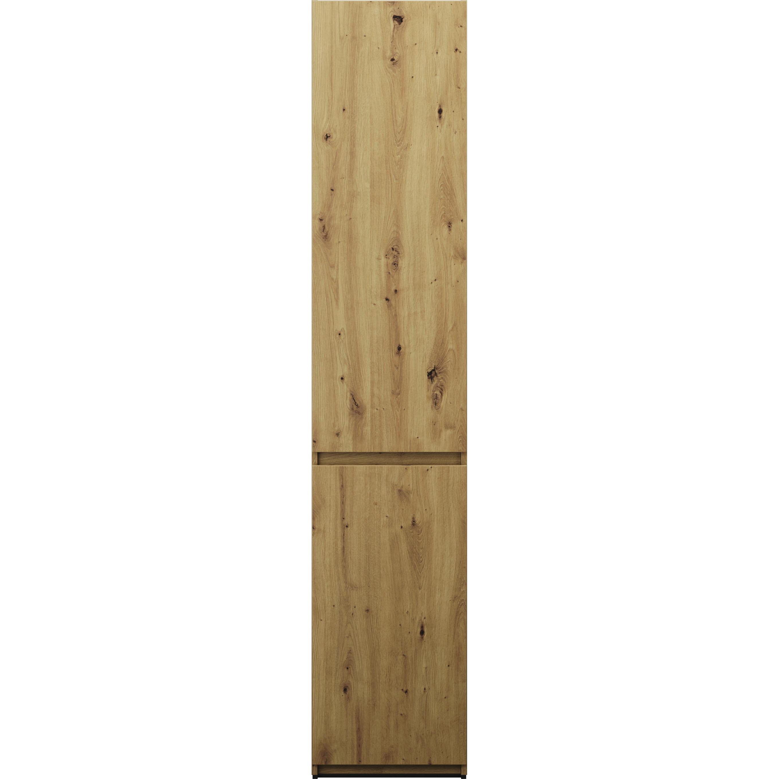burgbad, Badezimmerschrank, Lin20 Hochschrank Bodenstehend mit 2 Türen, 2 Winkelablagen, Tiefe 345mm, Türanschlag link