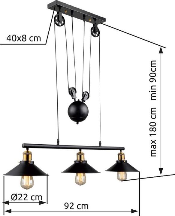 Image du produit Globo Lampe à suspendre Lenius (E27)