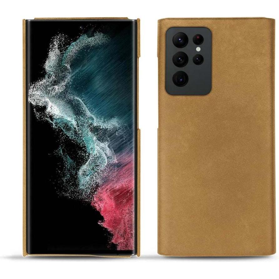 Noreve Lederschutzhülle (Samsung Galaxy S22 Ultra), Smartphone Hülle, Braun