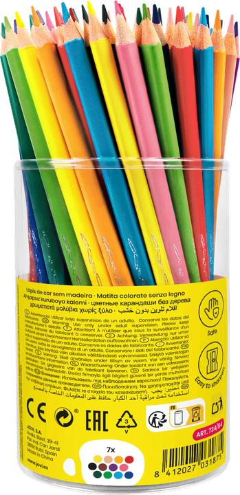 Produktbild Jovi Buntstifte Woodless VE=84 Stück farbig sortiert Runddose (84x)