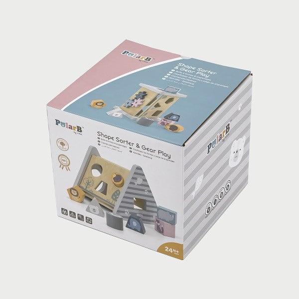 Actual product image Viga Toys Viga 44007 PolarB shape sorter & cogwheel game