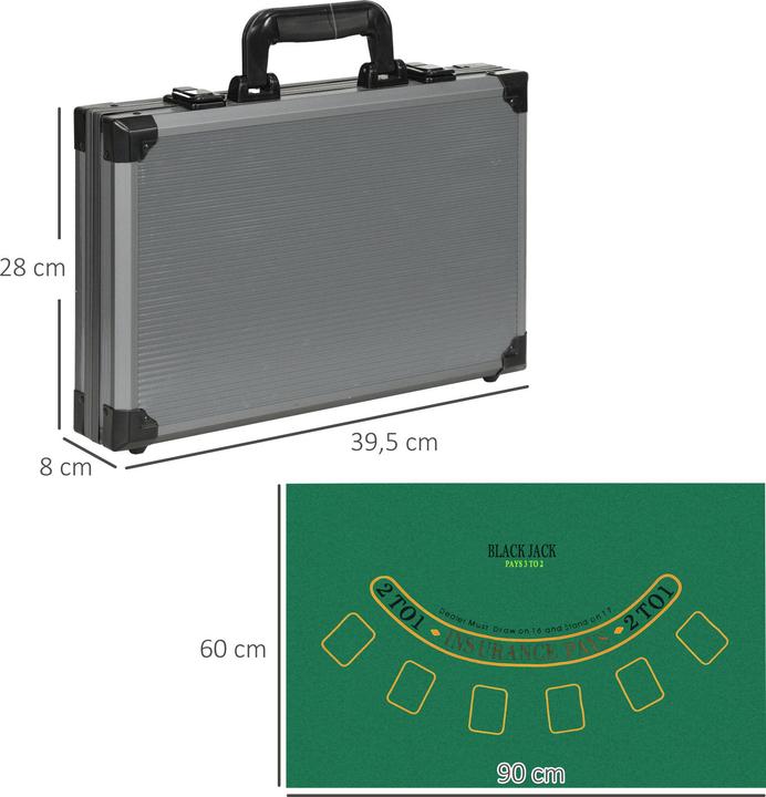 Image du produit SportNow Pokerset PS, Polyester Grau