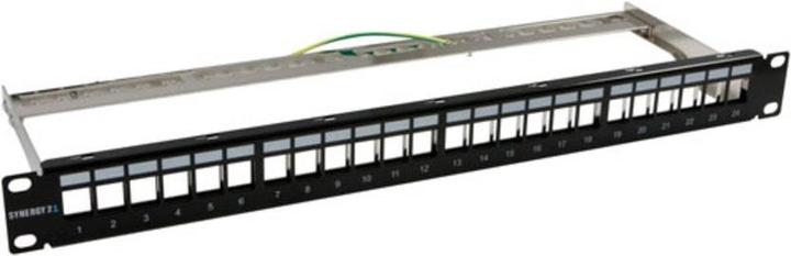 Produktbild Synergy 21 Keystone,Modulträger, 48,30cm (19")Patchpanel für 24xTP-Modul,1HE,Schw