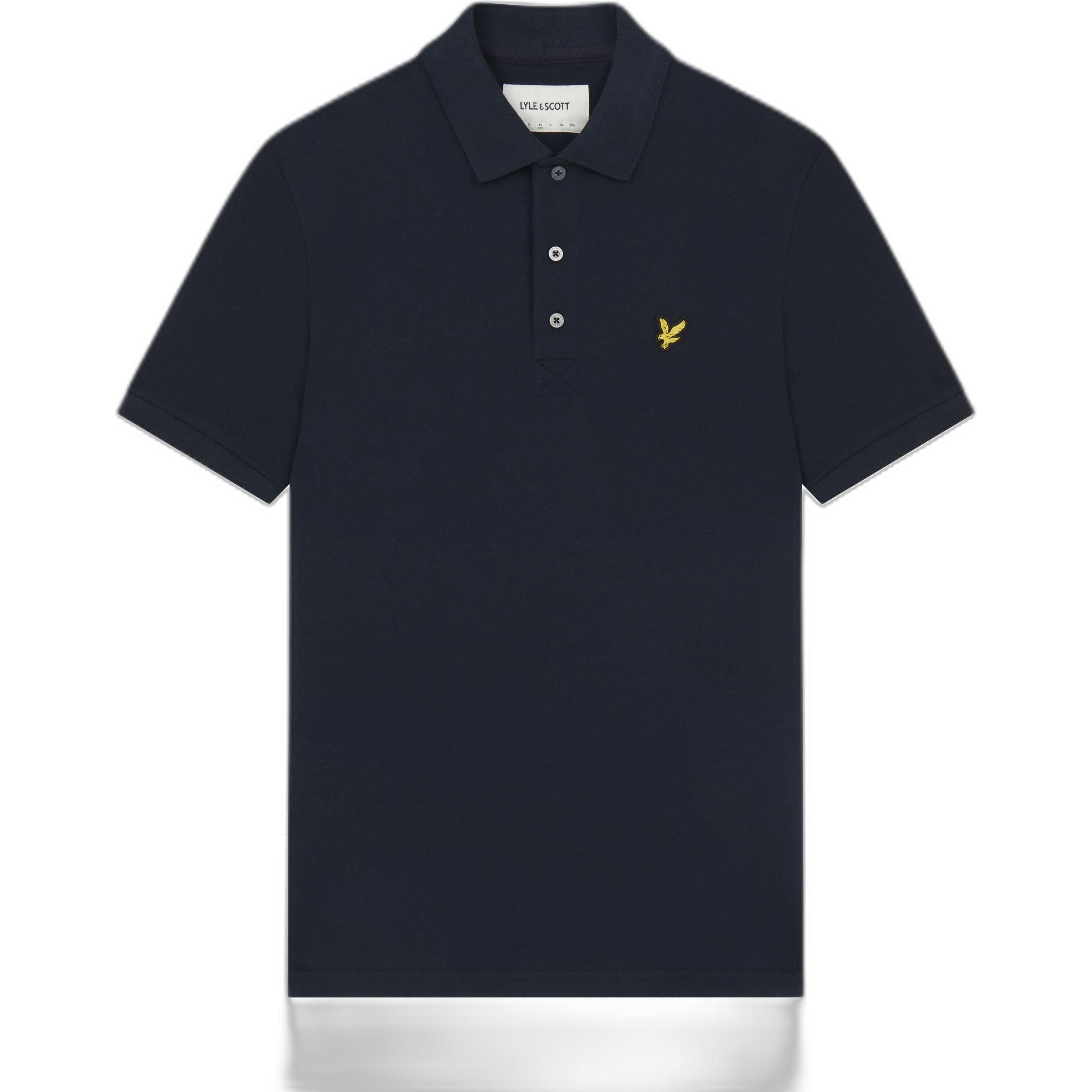Lyle and Scott, Herren, Shirt, einfarbige polohirt lyle & cott, Blau, (S)