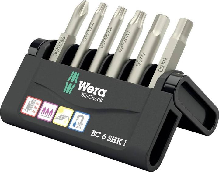 Produktbild Wera Bit-Check 6 SHK 1 SB (Innensechskant, Kreuz Phillips PH)