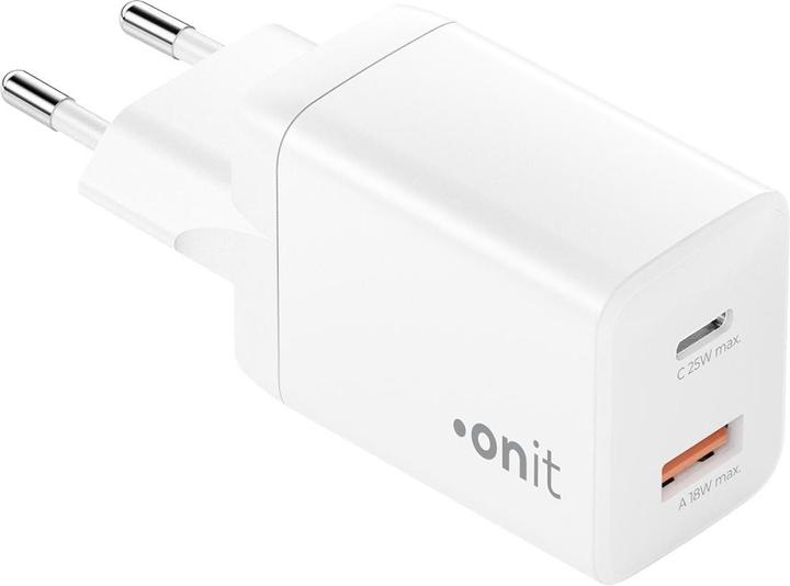 Image du produit Onit Chargeur mural USB PD25W + QC3.0 Blanc (25 W, 2 ports)