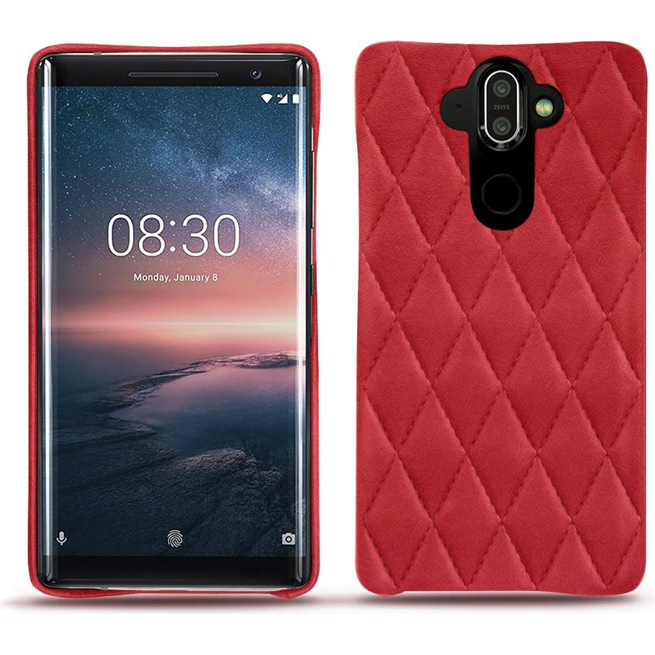 Noreve Lederschutzhülle (Nokia X), Smartphone Hülle, Rot