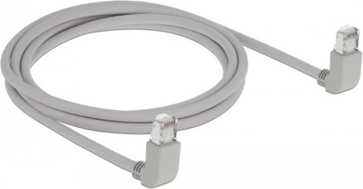 Actual product image Delock Patch cable RJ-45 (M) angled upwards to RJ-45 (M) angled upwards (S/FTP, CAT6a, 2 m)