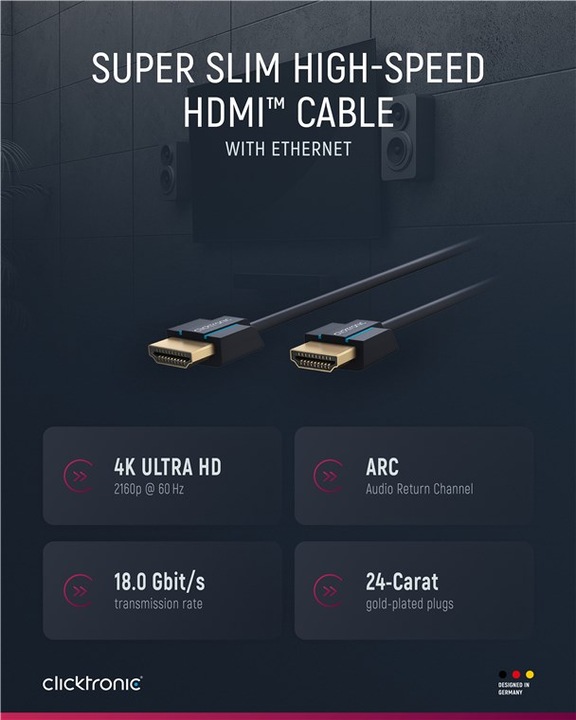 Produktbild clicktronic HDMI (Typ A) — HDMI (Typ A) (1.50 m, HDMI)