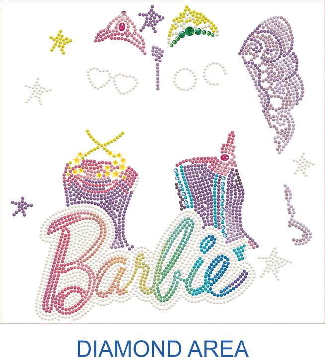 Produktbild Diamond Dotz DOTZ BOX® Original Diamond Painting Set Barbie "Fantasy", Kreativset mit glitzernden Diamant Mosai