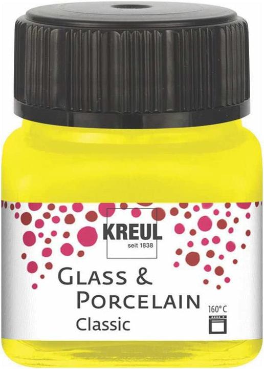 Immagine prodotto Kreul Vetro e Porcellana Classico, vernice per porcellana e vetro (Giallo canarino, 20 ml)