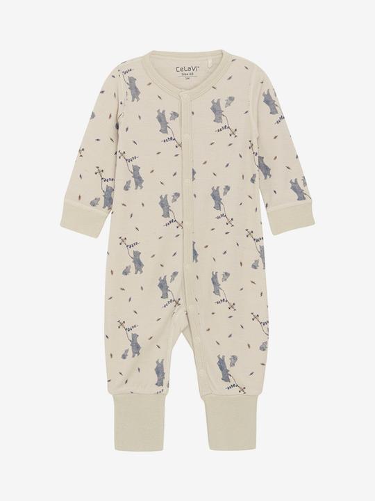 CeLaVi Spieler/Pyjama/Jumpsuit Wolle/Bambusviskose - Stormy Weather - Bär