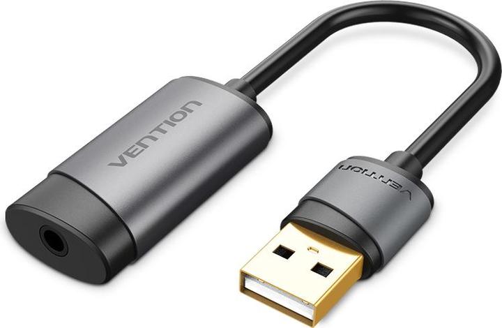 Vention USB External Sound Card 0.15M Gray Metal Type(OMTP-CTIA) (USB)
