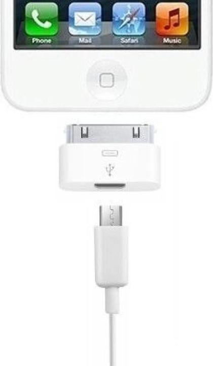 Actual product image PowerGuard 30 Pin Apple Dock Connector to Micro USB Adapter