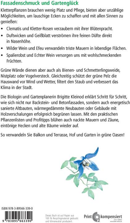 Produktbild Grüne Wände für Haus und Garten (Deutsch, Brigitte Kleinod, 2014)