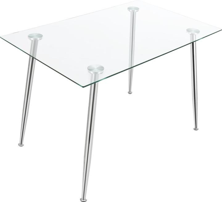 Actual product image En.Casa Hyrynsalmi chrome glass table