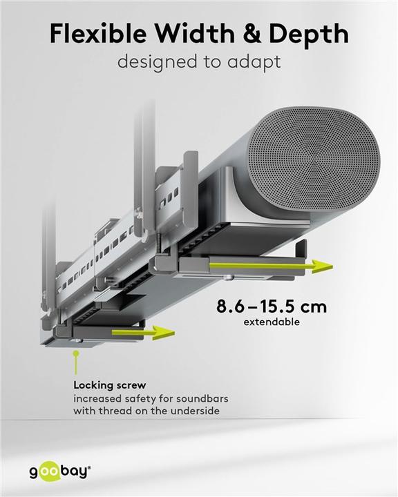 Produktbild Goobay Soundbar-Halterung für TV-sets (1 Stk., Wandmontage, Höhenverstellbar)