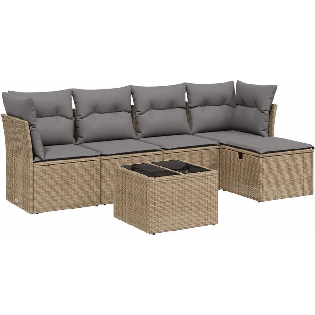 VidaXL, Gartenlounge, 10-tlg. Garten-Lounge-Set mit Kissen