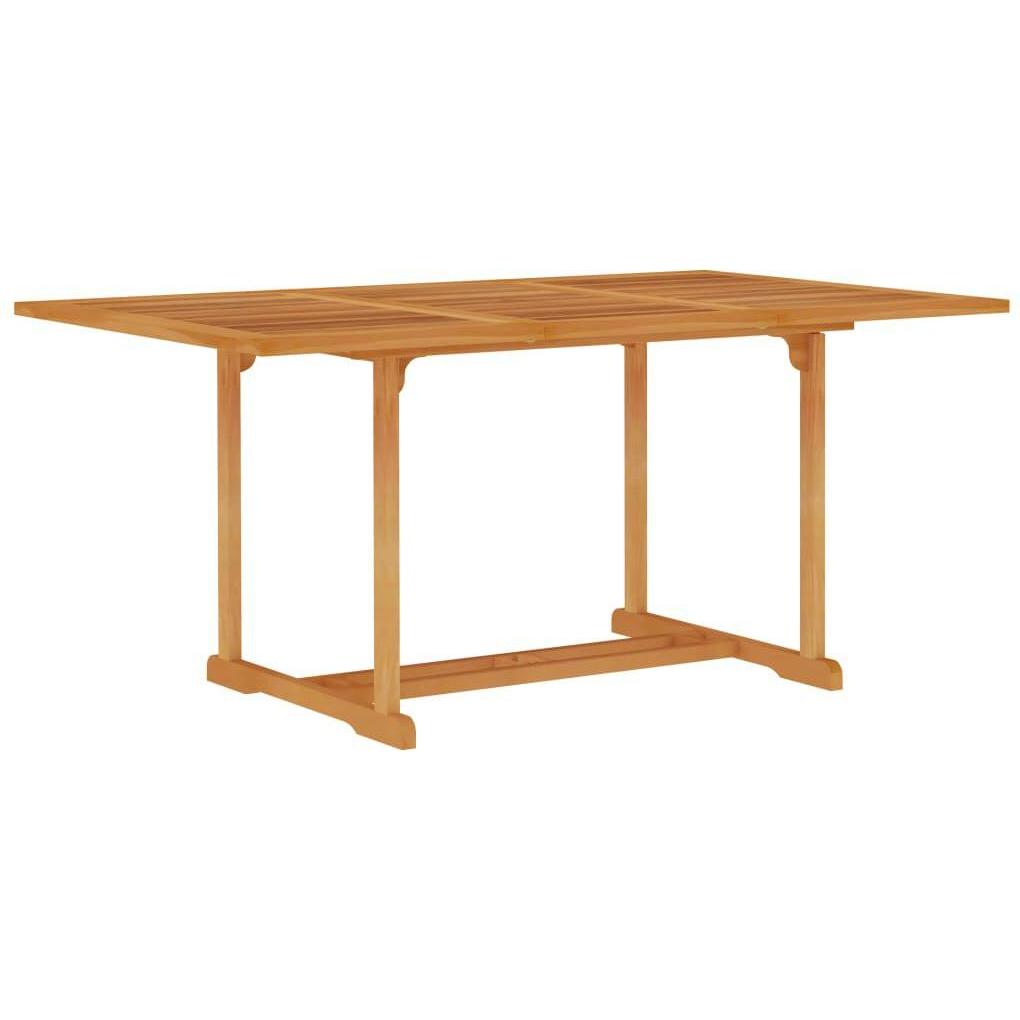 VidaXL, Gartentisch + Balkontisch, 5-tlg. Garten-Essgruppe Massivholz Teak,Material: Fein (150 cm)